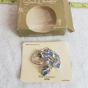 Vintage 1961 Sarah Coventry Blue Champagne #6708 with Original Box